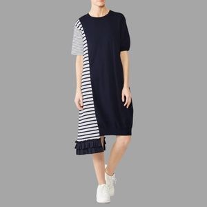 Clu Mixed Media Side Draped Dress
